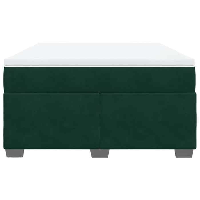Maison Exclusive - Sommier à lattes de lit et matelas Vert foncé 160x200cm Velours