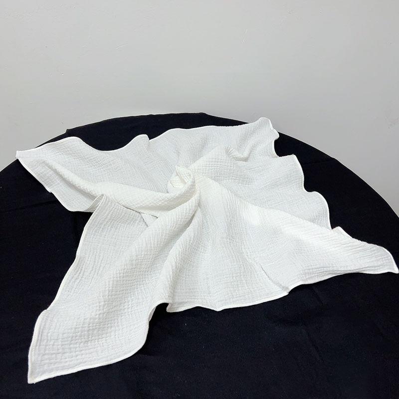 Popular Flax Plant Dyed White Scarf Summer Sunscreen Silk Silk Scarf Solid Color Cotton And Linen Shawl