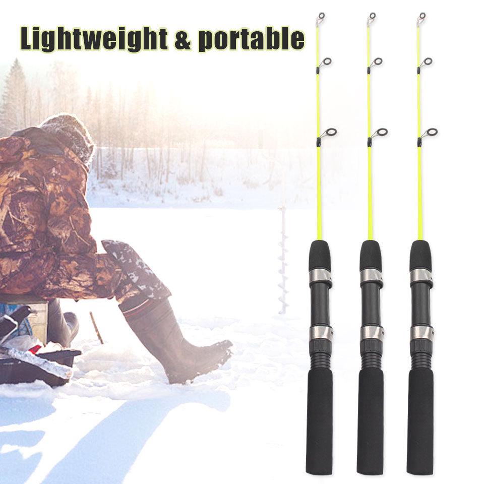 Ultra-Light Carbon Fiber Ice Fishing Rod for Winter Freshwater Fishing - Portable Single Section Design