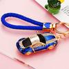 Full Rhinestone Crystal Car Shape Design Keychains For Women's Bags Decoration Bag Charm
