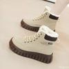 Autumn and Winter Fashion New Style with Fleece Insulation Versatile Women's Boots Slimming and Height Increasing Women's Boots
