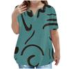 Children's Plus-size T-shirt Casual Fashion V-neck Short-sleeved Pocket Top