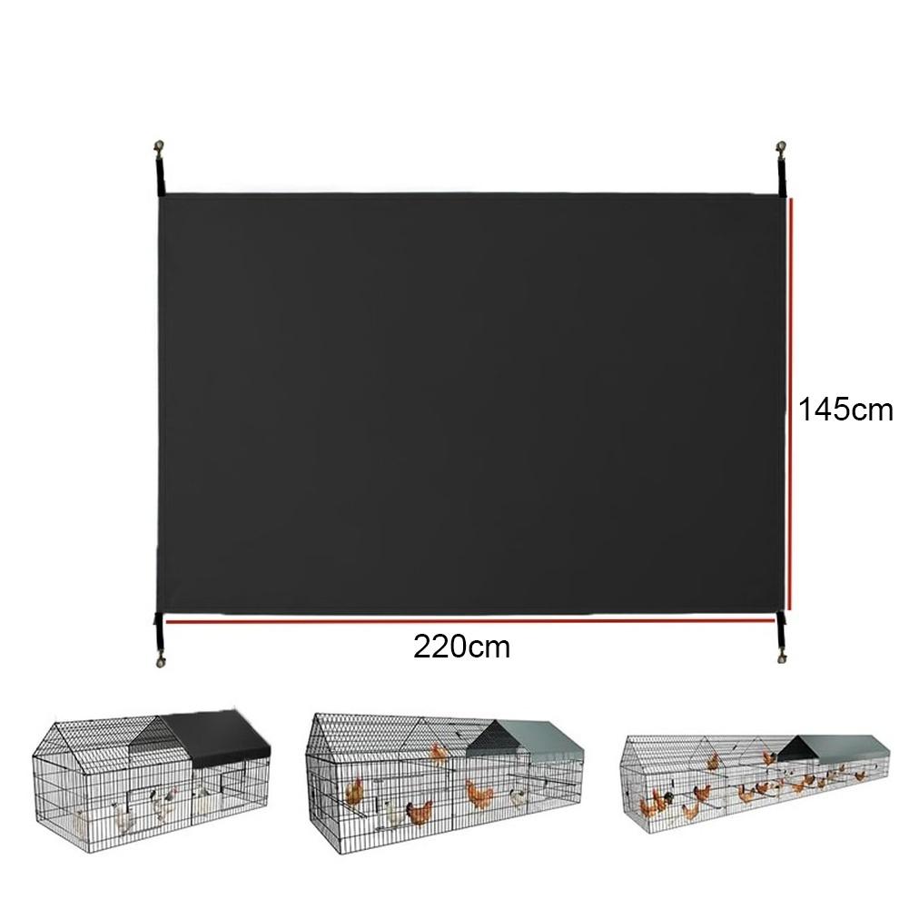 Oxford Fabric Tarp Chicken Cage Cover UV Protection Waterproof PVC Coating Breathable Oxford Fabric Silver-coated Reinforcement