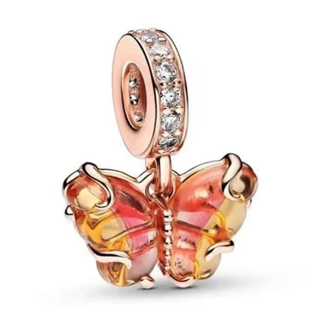 Colorful Butterflies Charms Fit 925 Exquisite Charm Bracelet Women 925 Silver Exquisite Beads DIY Jewelry Gift Accessories New In