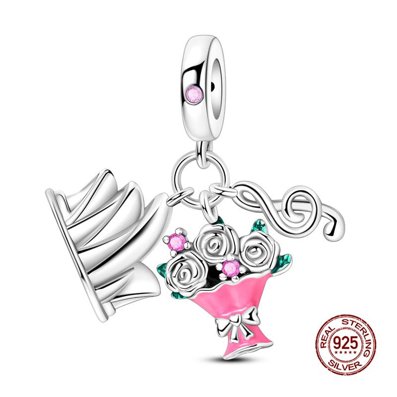 Original Charms Copper Camera Couple Po Charm Beads Fit 3Mm Original Bracelet Necklace Women Diy Fine Jewelry Gift New In