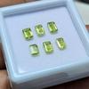 Jewelry Making Emerald Cut Natural Green Peridot Gemstone, 6 Pcs Lot, 4x6 Mm Size, 2.90 Carat Lot, Loose Stone.