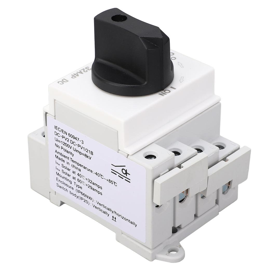 Photovoltaic Isolator Solar 4 Poles PV Disconnect Miniature Circuit Breaker 32A 1000V