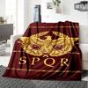 1pc Eagle SPQR Throw Blanket Soft Flannel, Cozy All Season Polyester Perfect for Home, Office