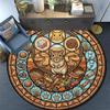 Hamsters Glass Journey Round Area Rug Under Office Chairs Bedroom Living Room Home Decor