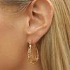 1 Pair Women Hoop Earrings U-shape Hollow Out Floral American Exaggerated Style Hanging Earrings Prom Party Dangling Earrings