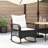 VidaXL Garden Rocking Chair with Cushions Black Wicker, Outdoor Rocking Chair, Rocking Chair of 4104193