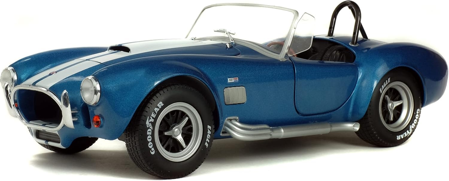 

Solido Shelby Cobra Литая модель автомобиля Масштаб AC Cobra Shelby 427 MKII Spider 1965 с капотом 1/18 (Синий металлик) Открытие/Закрытие [Б/У] синий