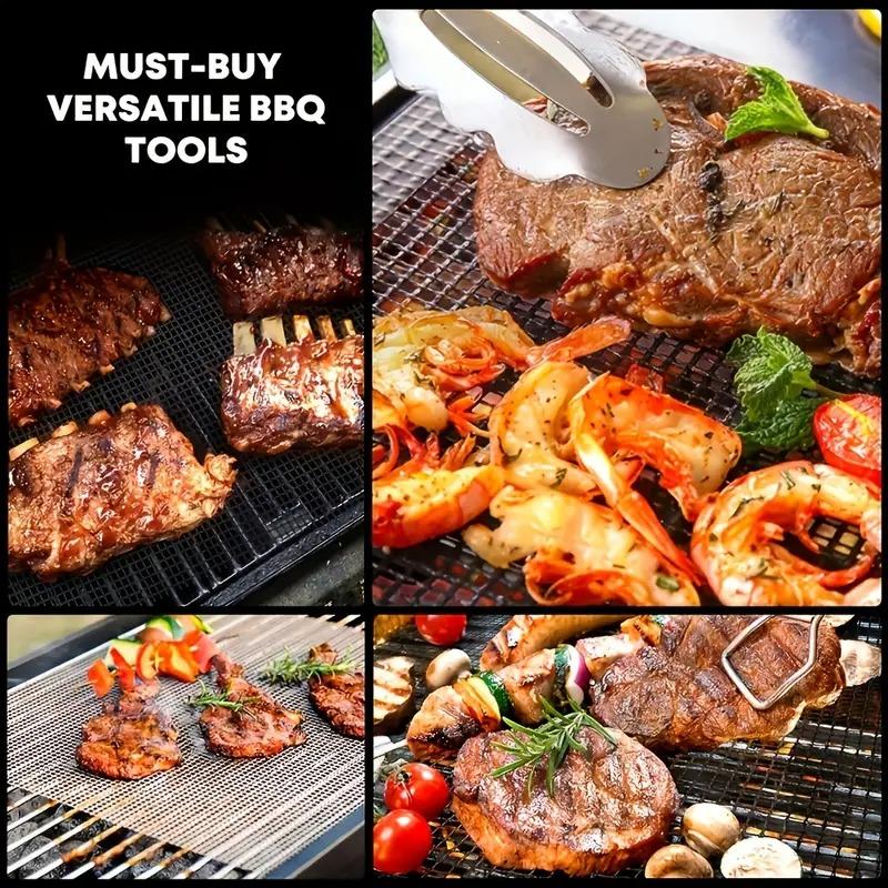 1/3/5PCS Non-Stick BBQ Grill Mat Reusable Easy To Clean Mesh Pad for Electric Gas and Charcoal Grills Outdoor Cooking