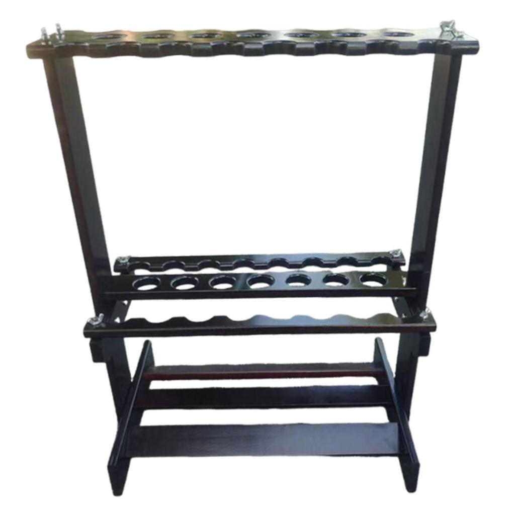Fishing Rod Holder Versatile Easy Assembly Double Side Slot Bamboo Accessory 23 Holes