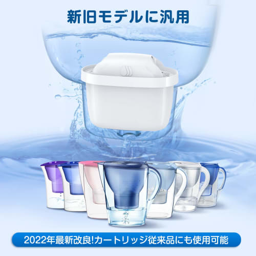 Suke Replacement Cartridges for Water Purifier Pots, Compatible Cartridges, Gift Included, Pack of 6, Polypropylene