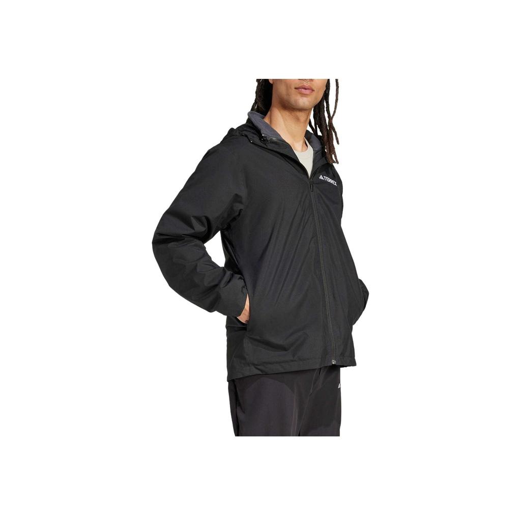 Adidas Travel Outdoor Series Rain.Rdy Fashion Trend Casual Outdoor Fleece Lined Three-In-One Sports Warm Jacket Men Jacket Black Carbon-Black JY4797