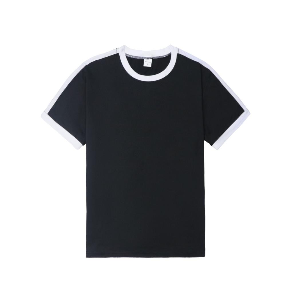 Summer Color Blocking Short Sleeved T-shirts for Sports and Fitness Men's T-shirts