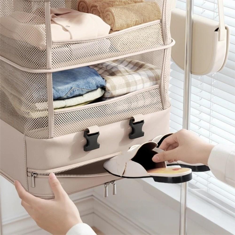 Large Capacity Travel Clothes Storage Bag Multi functional Easy to Carry Wardrobe Hanging Bag Foldable Underwear Storage Bag