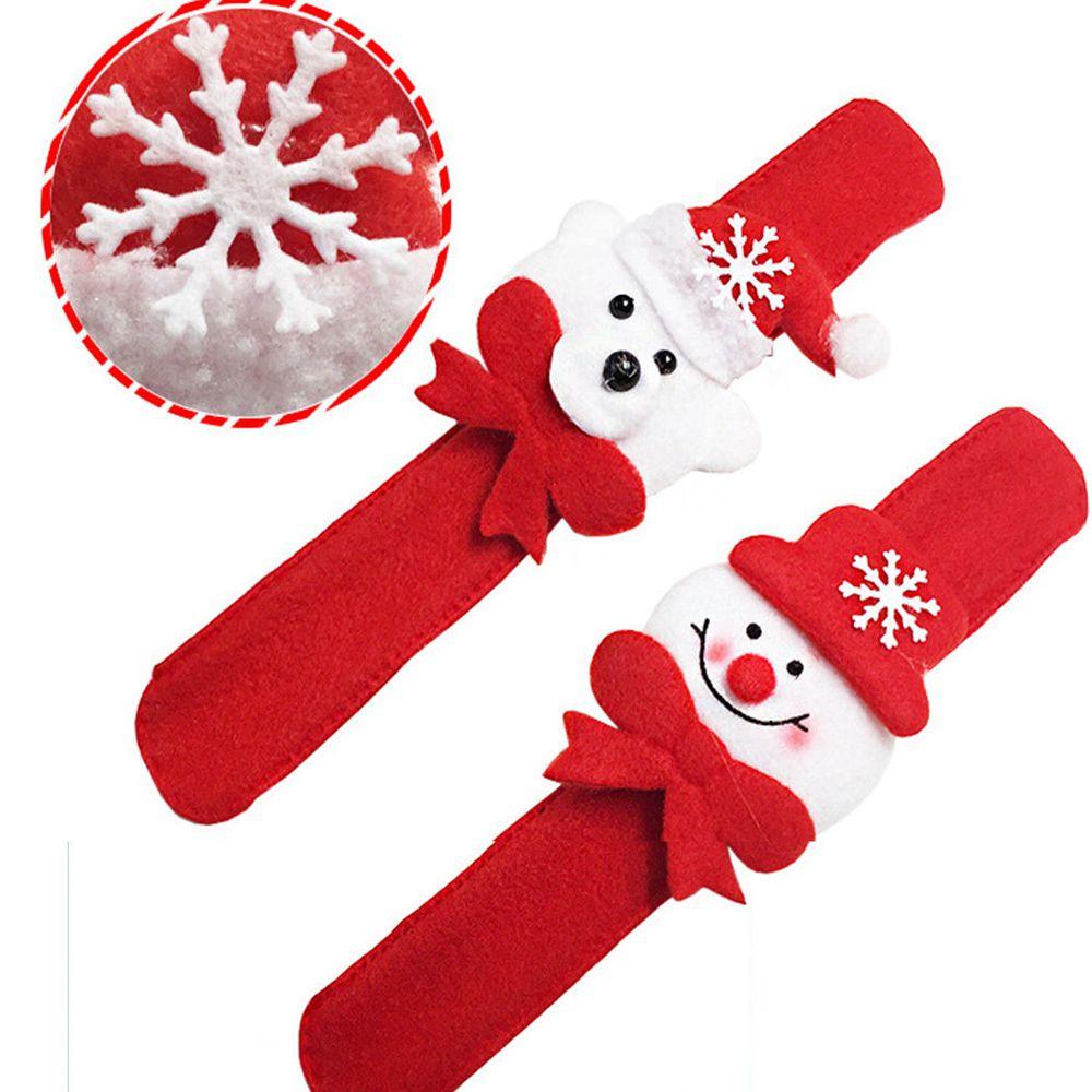 Bear Children Toys Xmas Gift Snowman Santa Claus Christmas Wrist Strap Patting Circle Bracelet