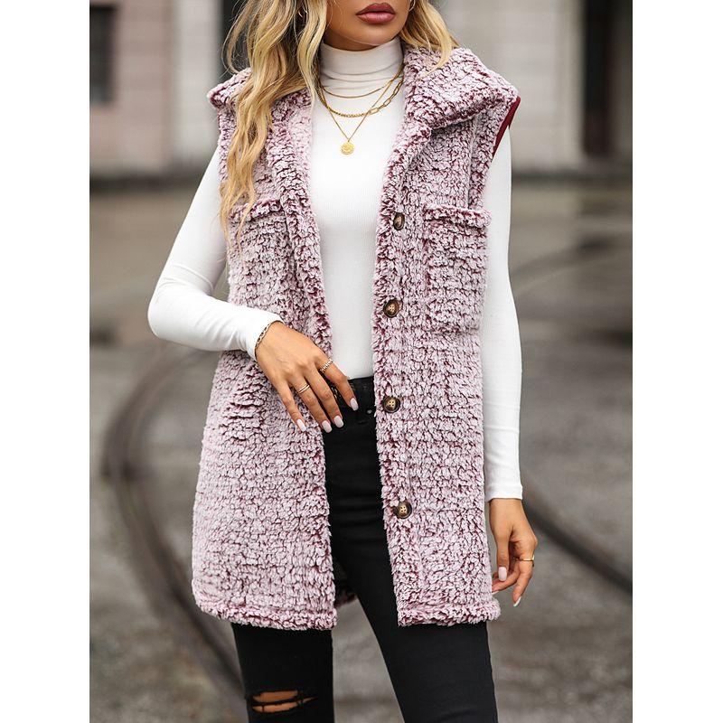 

2025 Свободный Повседневный Выцветший Бархатный Кардиган-Жилет с Пузырями Paohong XL