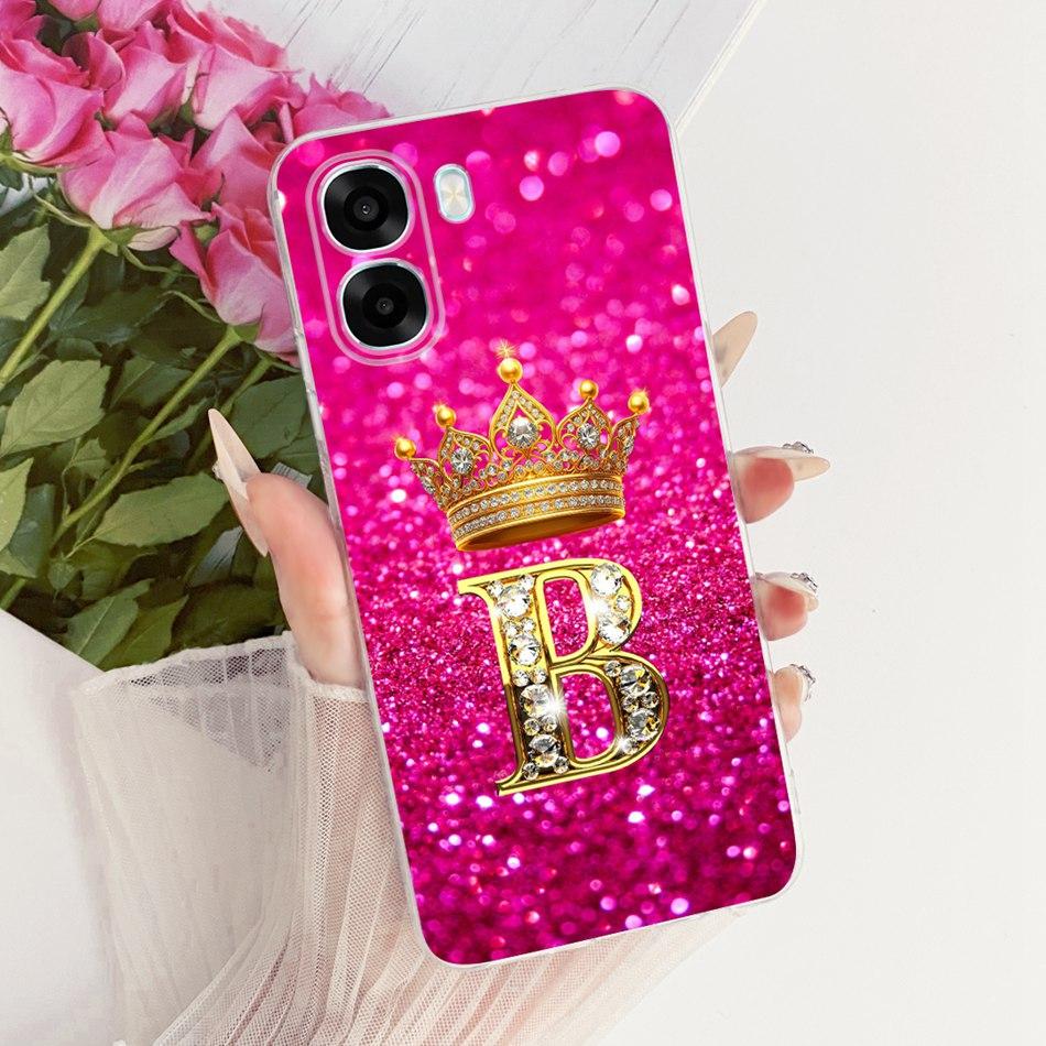 For OPPO A6X A6 A6T Pro 4G 5G Fashion Crown Letter Phone Case For Oppo A6x A 6 A6T Pro 4G Soft Silicone TPU Cases