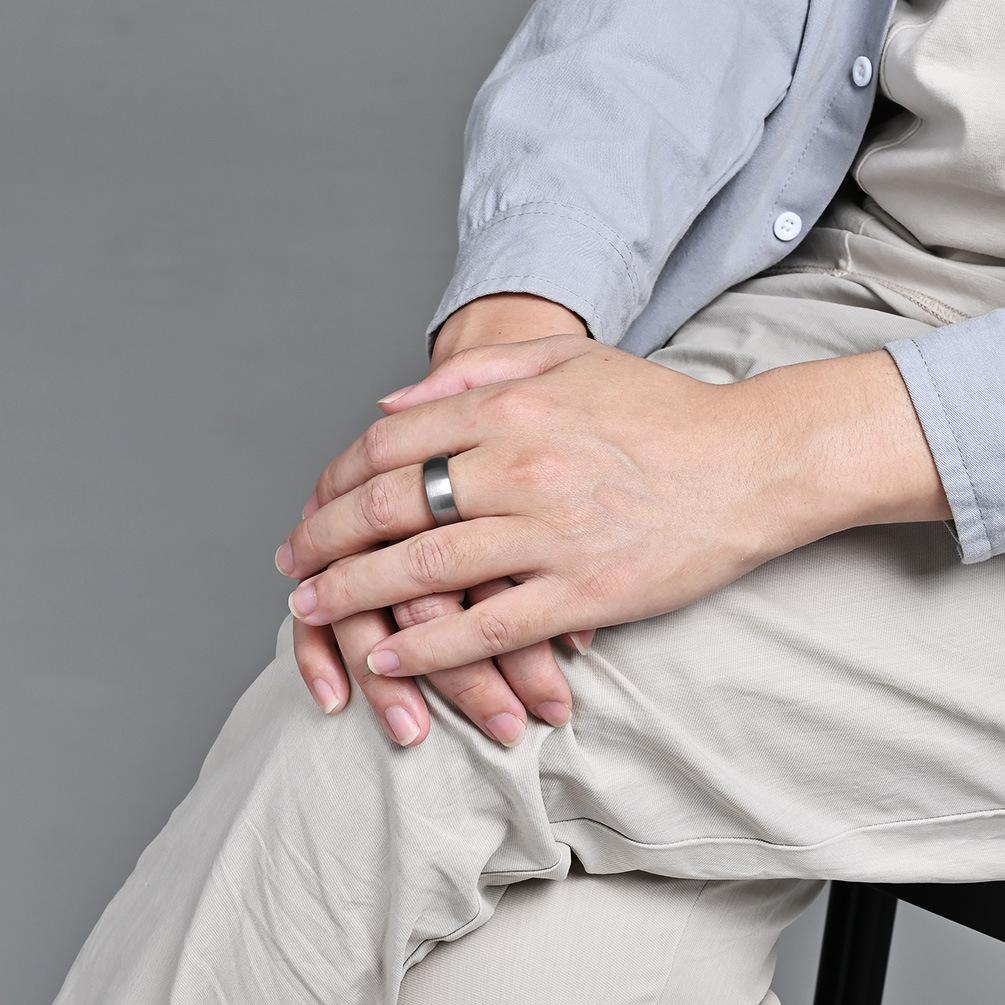 4 6 8mm Matte Brushed Tungsten Ring for Men Women Fashion Personality Simple Unisex Couple Ring Gold Color Hip Hop Jewellery Accessories