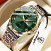 POEDAGAR Top Fashion Men Wristwatch Waterproof Luminous Week Date Quartz Male Clock Stainless Steel Business Men's Watches Reloj