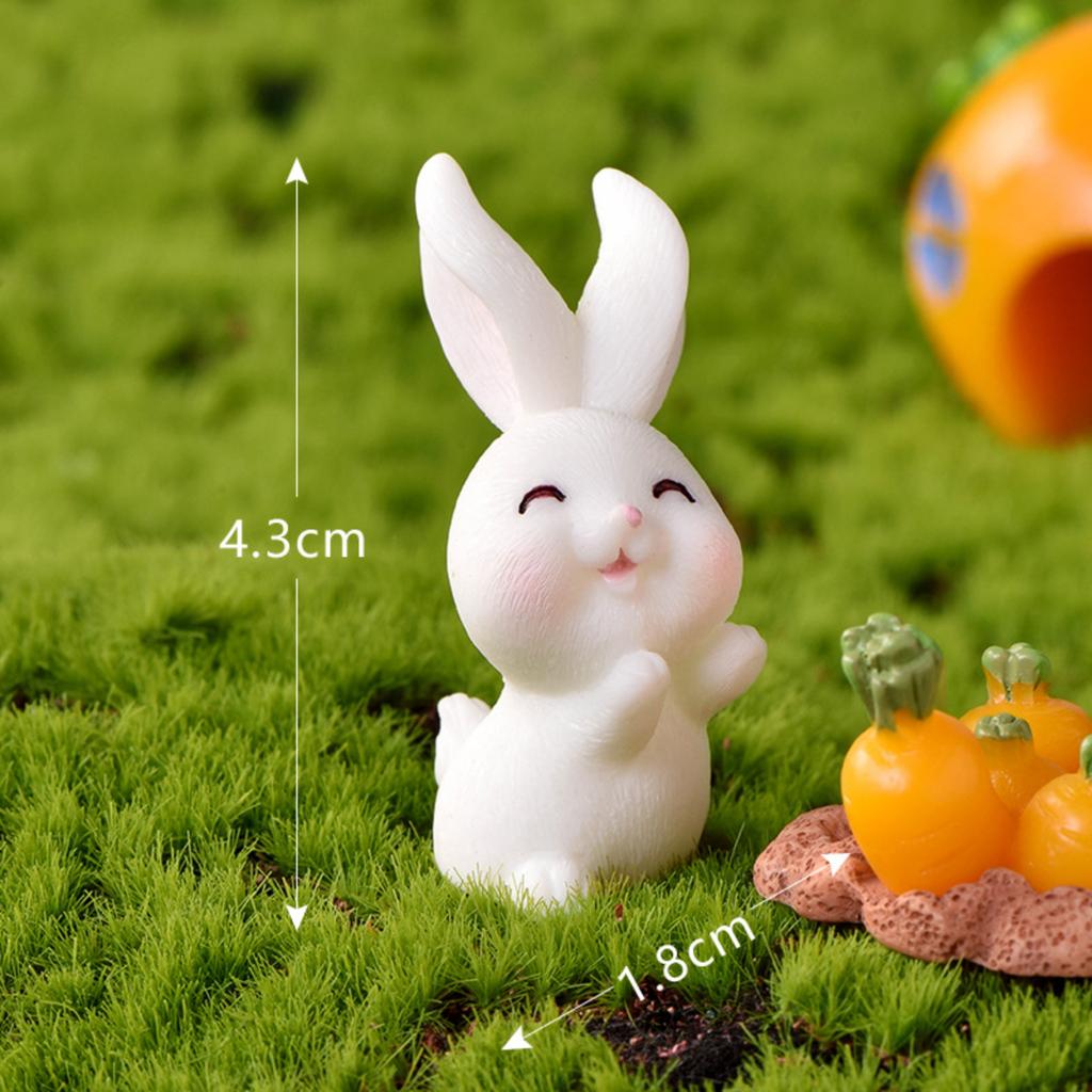Miniature Garden Ornament Adorable Cartoon Animal Carrot House Garden Resin Accessories Craftwork