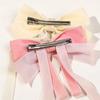 Velvet Ribbon with Pearl Korean Hair Clips for Women Elegant Long Tassel Large Bows Girls Hairpin Accessories Autumn Winter New