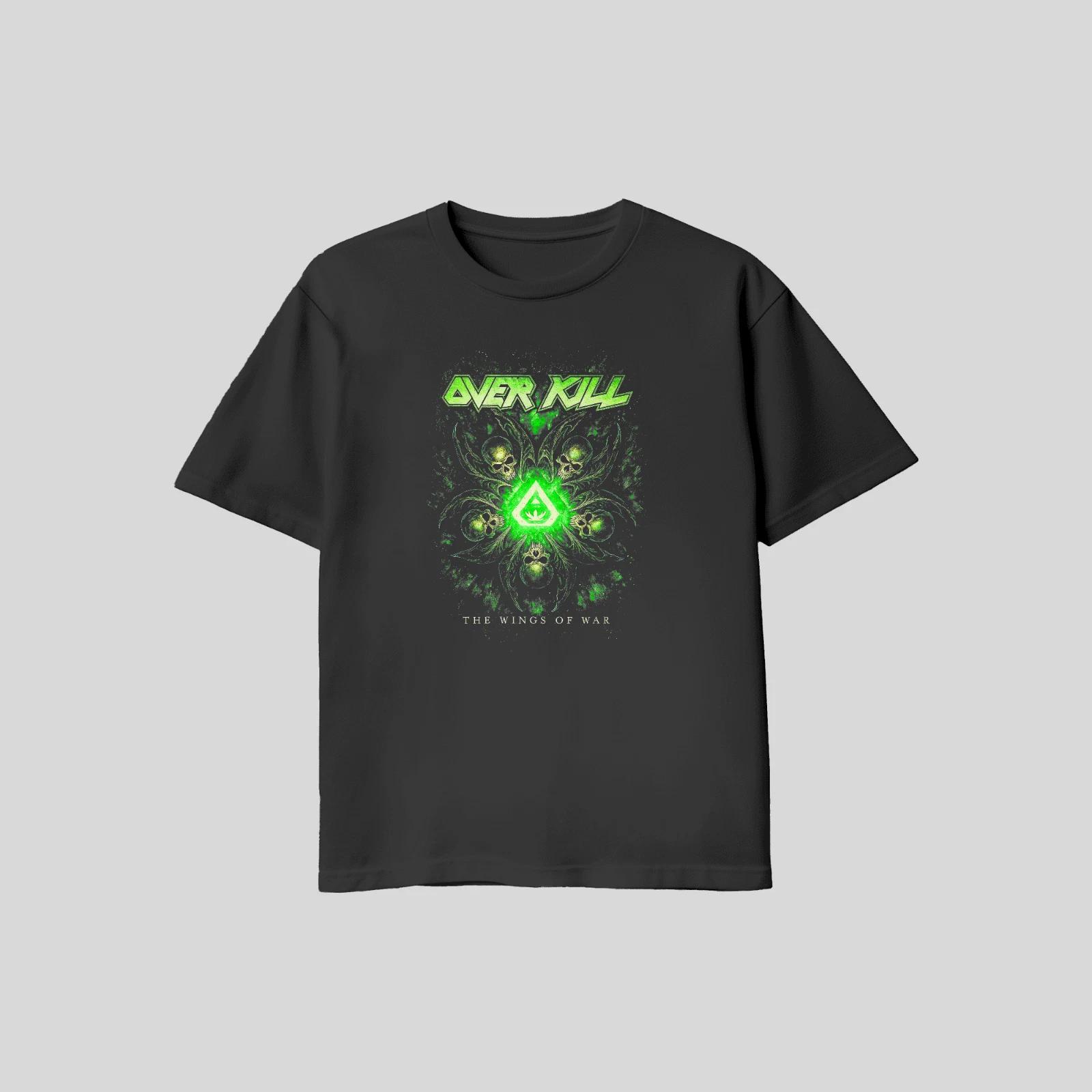 Unisex Adult Casual Graphic Overkill Bobby Ellsworth Skull T Shirt ... S