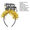 Yousheng 2026 New Year Headband with Number Logo Black Golden Sequin Design Streamer Decorated Hair Hoop Team Unity Prop