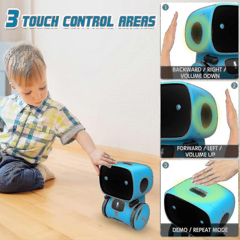 Interactive Smart Robot Toys, Intelligent Robot Toys For Kids, Children Girls & Boys Robotic Toys 3-9 Years Old, Voice Control & Touch Sense, Dance &