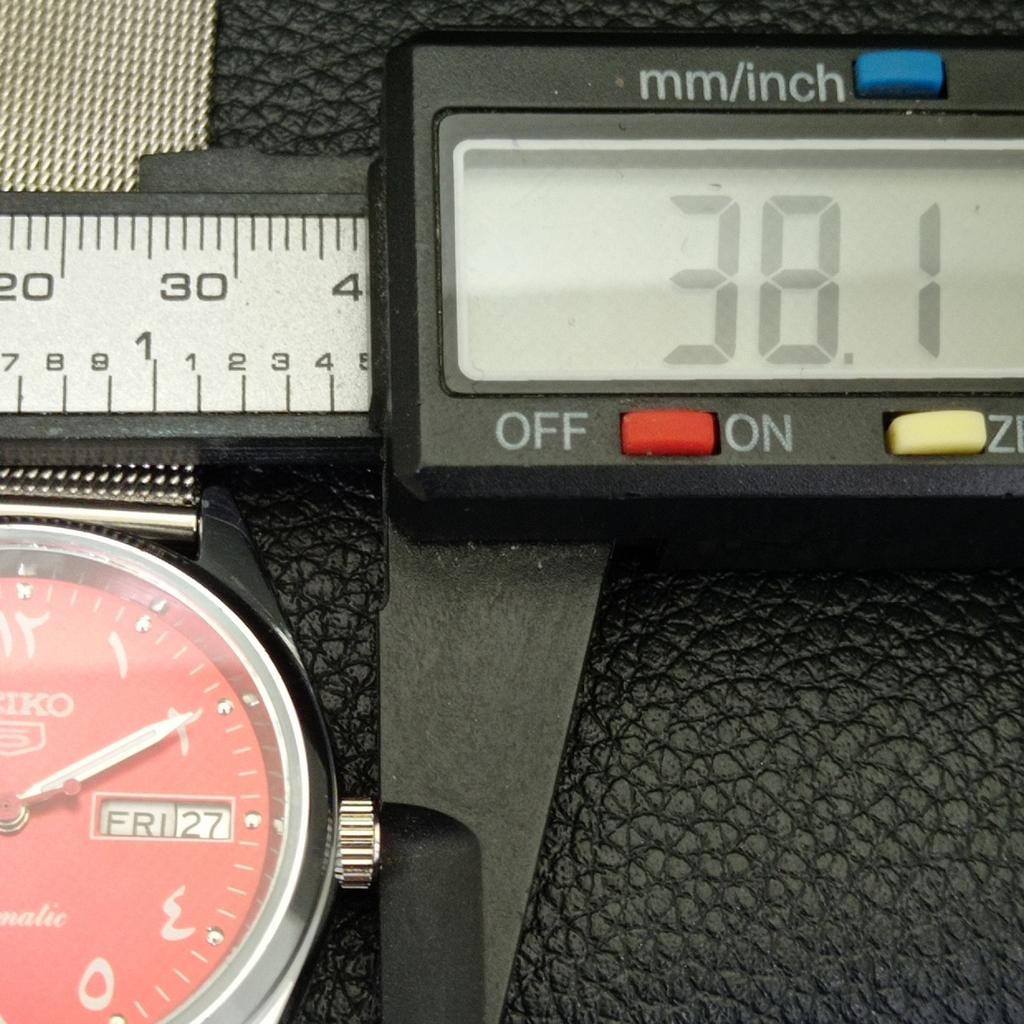 REFURBISHED VINTAGE SEIKO 5 AUTOMATIC 6309A JAPAN MENS RED DIAL WATCH a441179-4
