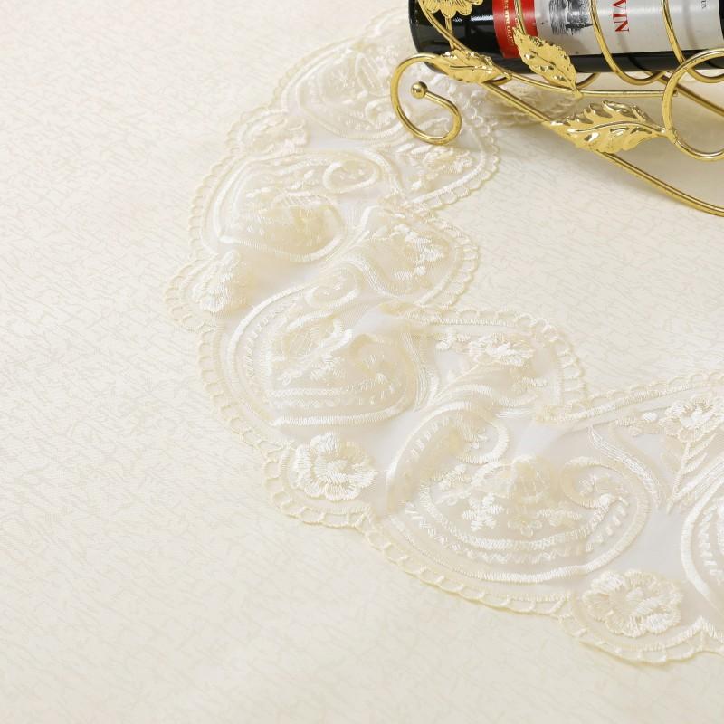 Nordic Style Round Lace Tablecloth Premium Home Decor Coffee Tables Dustproof Stain Resistant