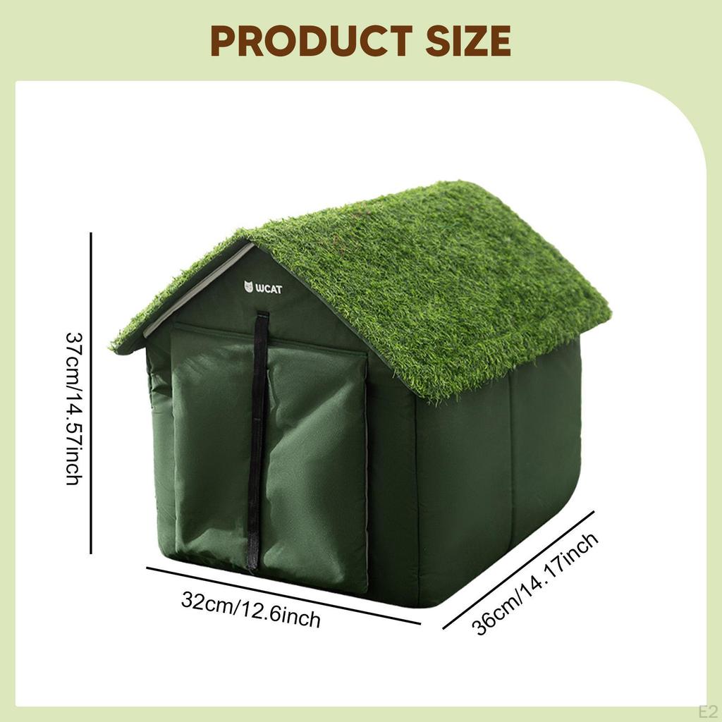 Outdoor Cat House Insulated Versatile Warm Stray Shelter Kennel for Park Autumn Winter