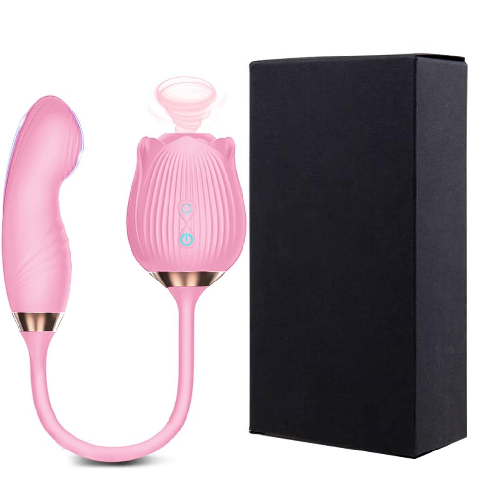 Rose Sucking Vibrator for Women Vagina Patting Clit Stimulator G Spot Dildo Vibrating Female Masturbator Massage Adult Sex Toy