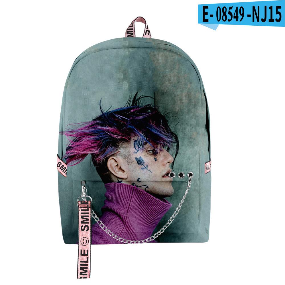 Beliebte Neuheit Jugendliche Schultaschen Unisex Liebe Lil Peep Reisetaschen 3D-Druck Oxford Wasserdicht Notizbuch Schulterrucksäcke