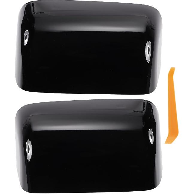 

Car Rear View Side Top Half Towing Mirror Cover Cap Replacement Gloss Black for Ford Excursion F150 F250 F350 F450 F550 Super Duty Towing Accessories Gloss Black