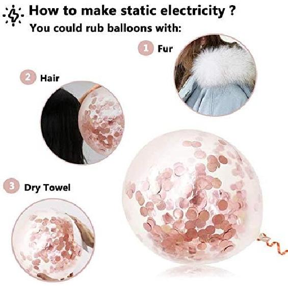 Rose Gold Birthday Party Decorations, Happy Birthday Banner, Rose Gold Fringe Curtain, Heart Star Foil Confetti Balloons, Hanging Swirls for Women