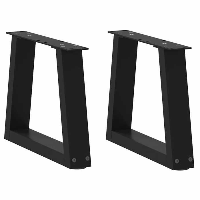 VidaXL Pieds de table basse en V 2 pièces Noir 30 x (30-31,3) cm Acier 4012520