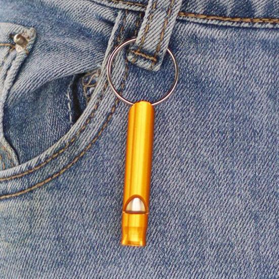 10Pcs Emergency Whistles with Keychain Heavy Duty Aluminum Alloy Outdoor Camping Hiking Hunting Survival Sports Dog Training Whistle with Key Ring