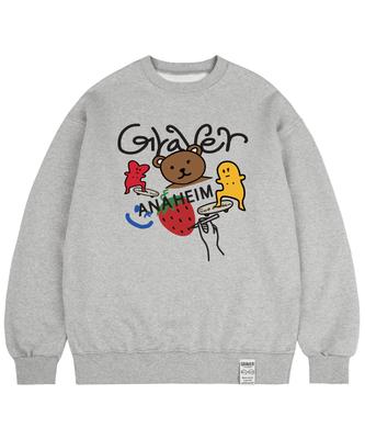 GRAVER [Унисекс] Свитшот с графическим эскизом_Серый