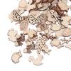300 Pièces Ornements en Bois de Pâques