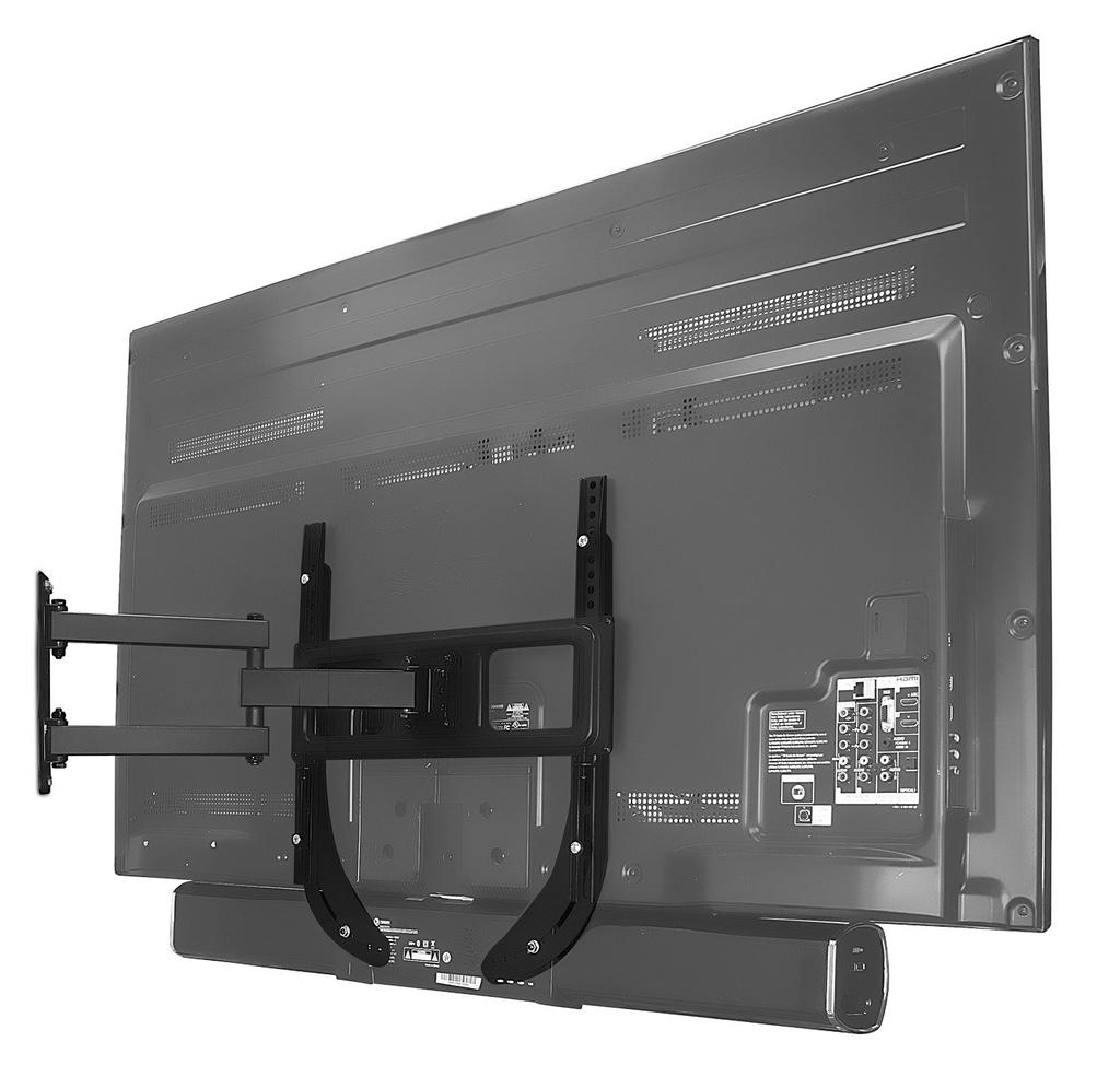 Mount-It Universal Soundbar Mounting Kit with TV Bracket, MI-SB39, Black