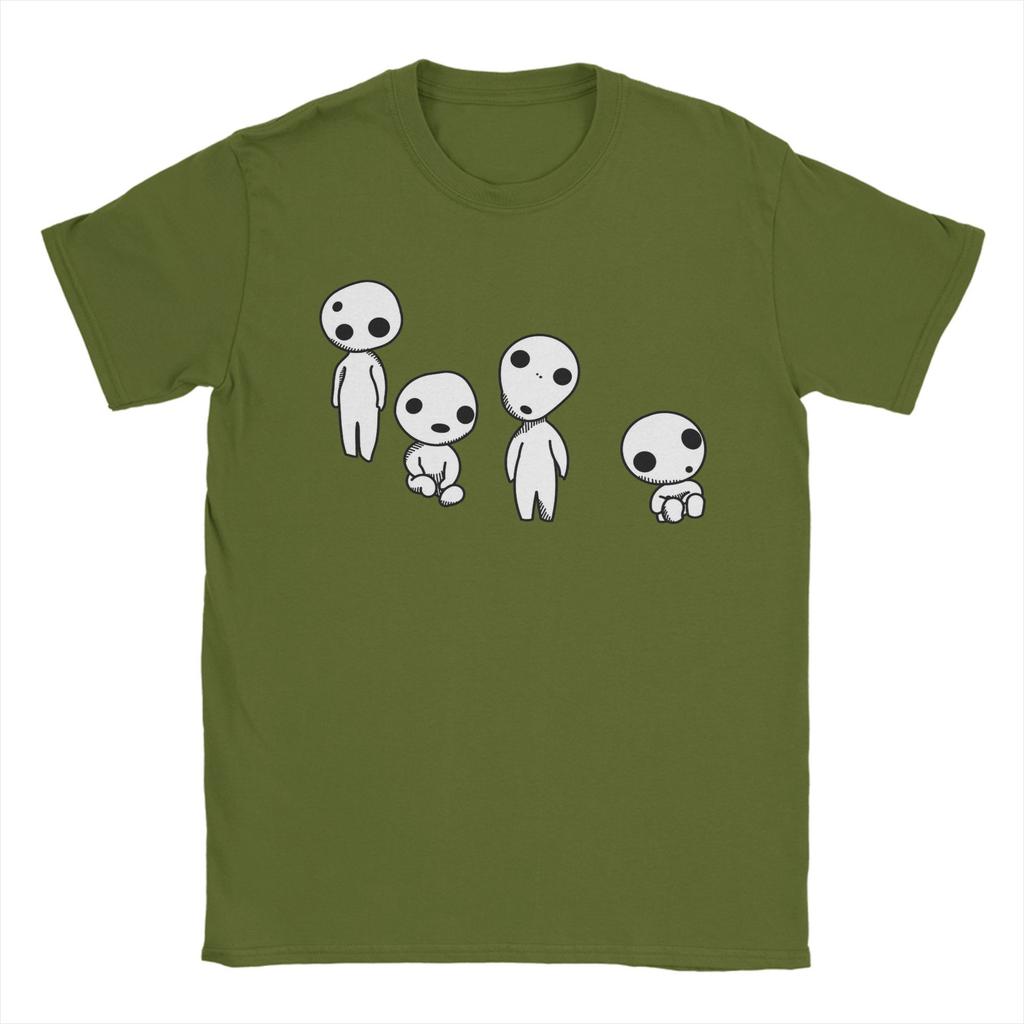 Kodama G-Ghiblis T-Shirt for Men Creative Cotton Tees Round Neck Short Sleeve T Shirt Summer Clothes