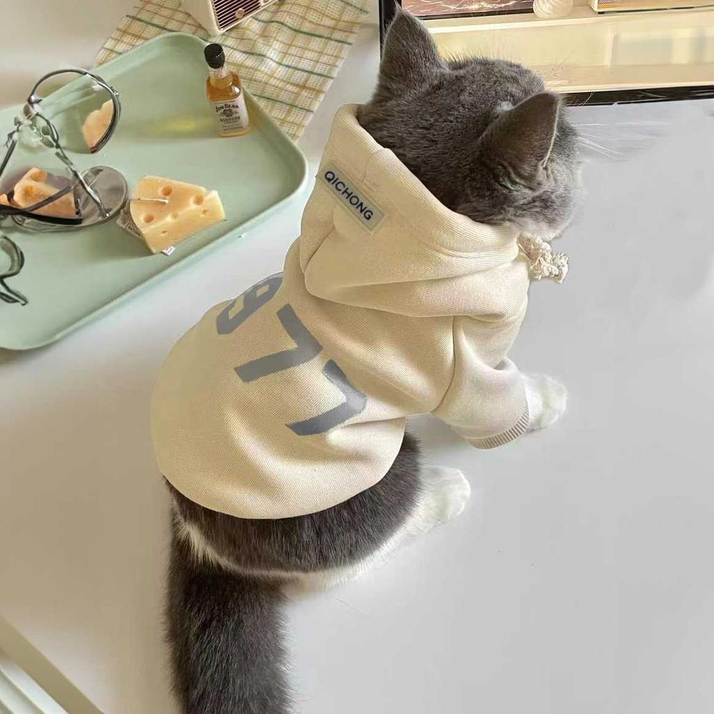Pet clothes foreign style spring and autumn clothing pet dog dog cat blue cat puppet foreign style clothes cute thin velvet cat