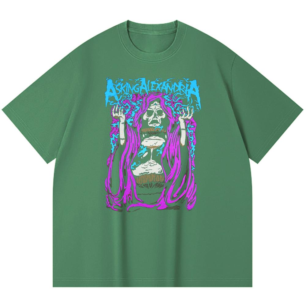 T-shirt Heavy Metal 100% Cotone 230 Gsm Stampa Band Rock Musica Popolare Unisex T-shirt Pesante in Cotone