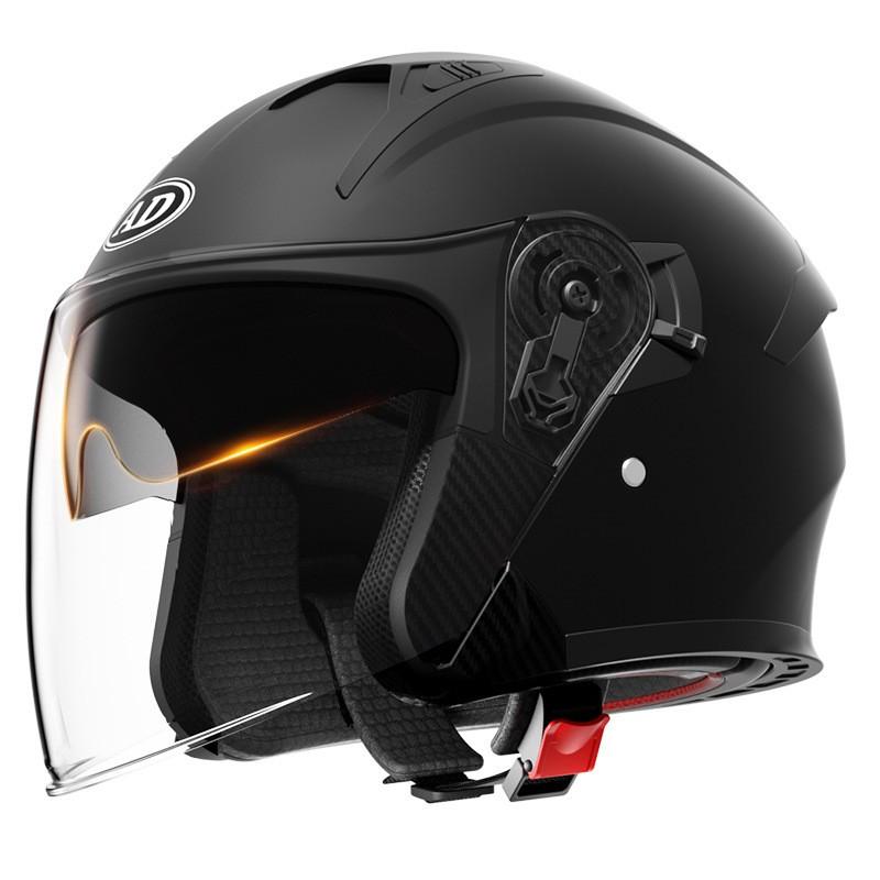 Unisex Full-Season Motorcycle Half Helmet With Thermal Lining ECE/3C Certified Safety Headgear Scooter Riders