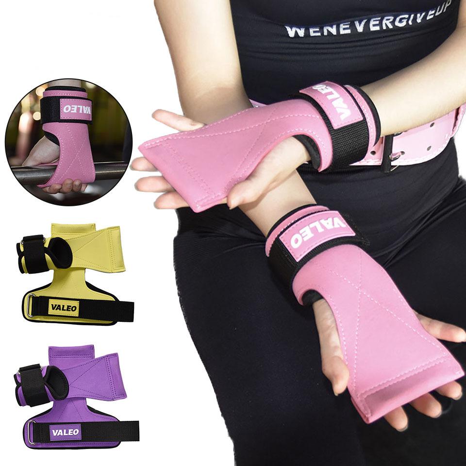 1Pair Gym Palm Gloves Solid Adjustable Strength Training Grip Support Wrist Bands Pull-ups Bench Press Hard Pull-Up Bands