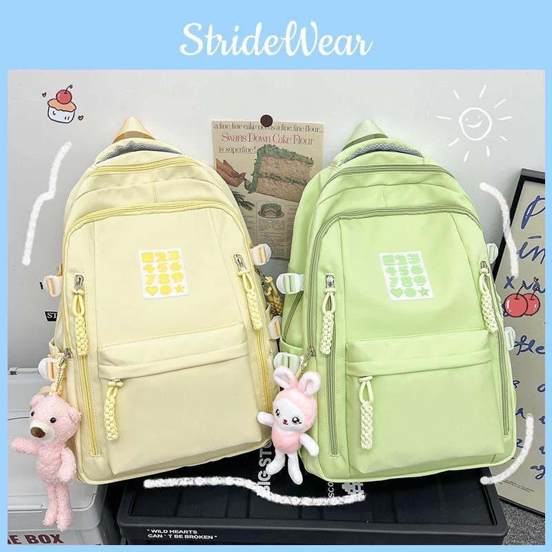 Cute Japanese Style Nylon School Backpack For Girls Boys High Capacity Lightweight